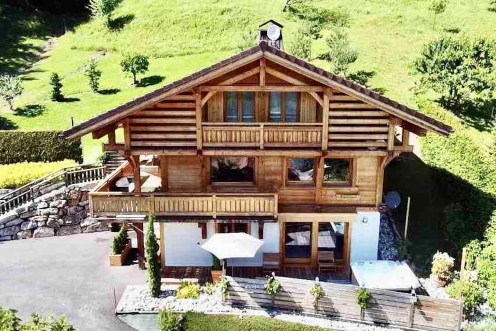 Androsace Appartement Dans Chalet Bois Avec Jacuzzi Privatif Terrasse Et Vue Montagne Les Villards-sur-Thones Екстер'єр фото